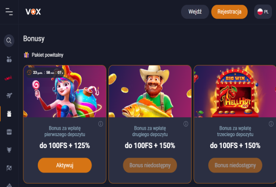 VoxCasino — przewodnik po ofertach, bonusach i grach